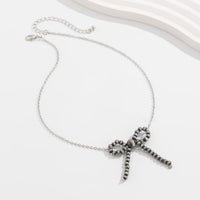 Thumbnail for Boho Beaded Bowknot Charm Necklace - ArtGalleryZen