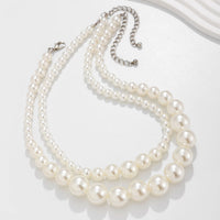 Thumbnail for Boho Chunky 2 Pieces Pearl Chain Necklace Set - ArtGalleryZen