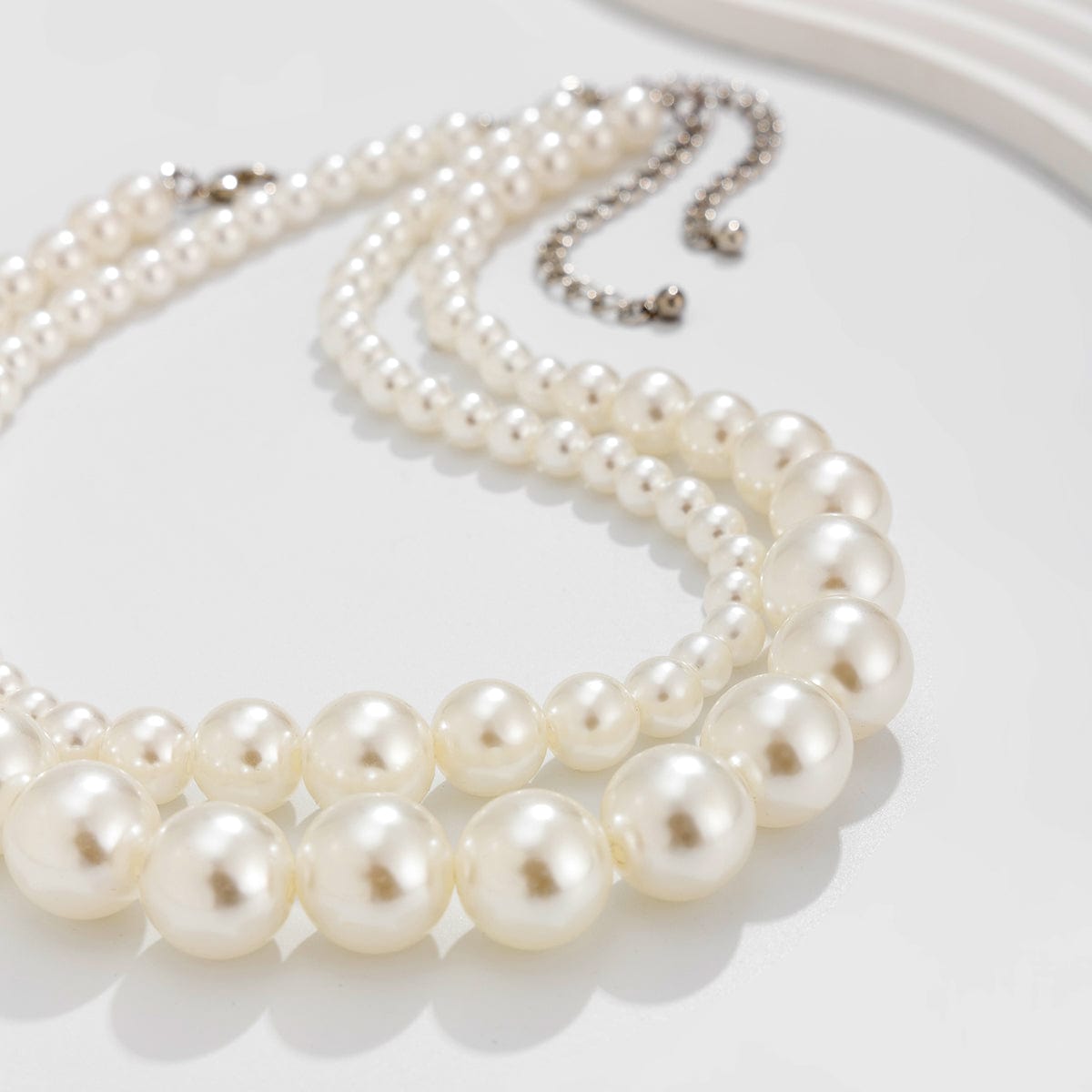 Boho Chunky 2 Pieces Pearl Chain Necklace Set - ArtGalleryZen