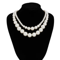 Thumbnail for Boho Chunky 2 Pieces Pearl Chain Necklace Set - ArtGalleryZen