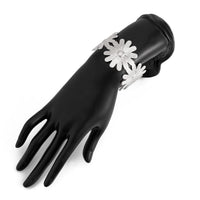 Thumbnail for Boho Chunky Gold Silver Plated Daisy Bangle Bracelet - ArtGalleryZen