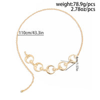 Thumbnail for Boho Chunky Gold Silver Tone Sun Moon Waist Chain - ArtGalleryZen