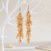 Thumbnail for Boho Chunky Goldfish Tassel Earrings - ArtGalleryZen