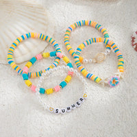 Thumbnail for Boho Colorful 5pcs Flower Turtle Pearl Beaded Bracelet Set - ArtGalleryZen