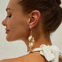 Thumbnail for Boho Conch Shell Starfish Pearl Dangle Earrings - ArtGalleryZen