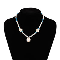 Thumbnail for Boho Conch Starfish Turtle Charm Crystal Beaded Necklace - ArtGalleryZen