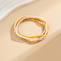 Thumbnail for Boho Dainty Layered Crystal Seed Beaded Anklet Set - ArtGalleryZen
