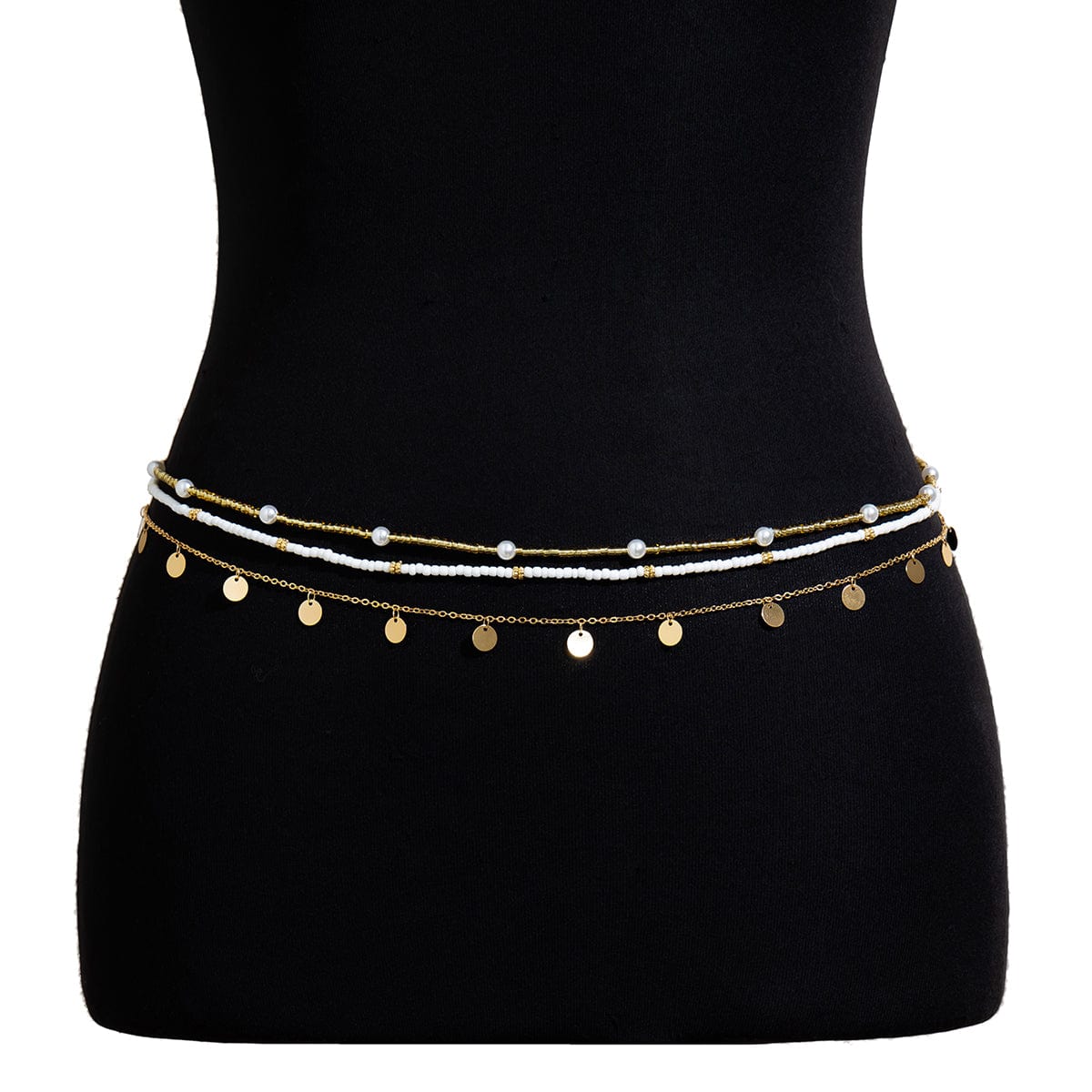 Boho Dainty Layered Sequin Tassel Beaded Belly Chain Set - ArtGalleryZen