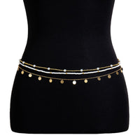 Thumbnail for Boho Dainty Layered Sequin Tassel Beaded Belly Chain Set - ArtGalleryZen
