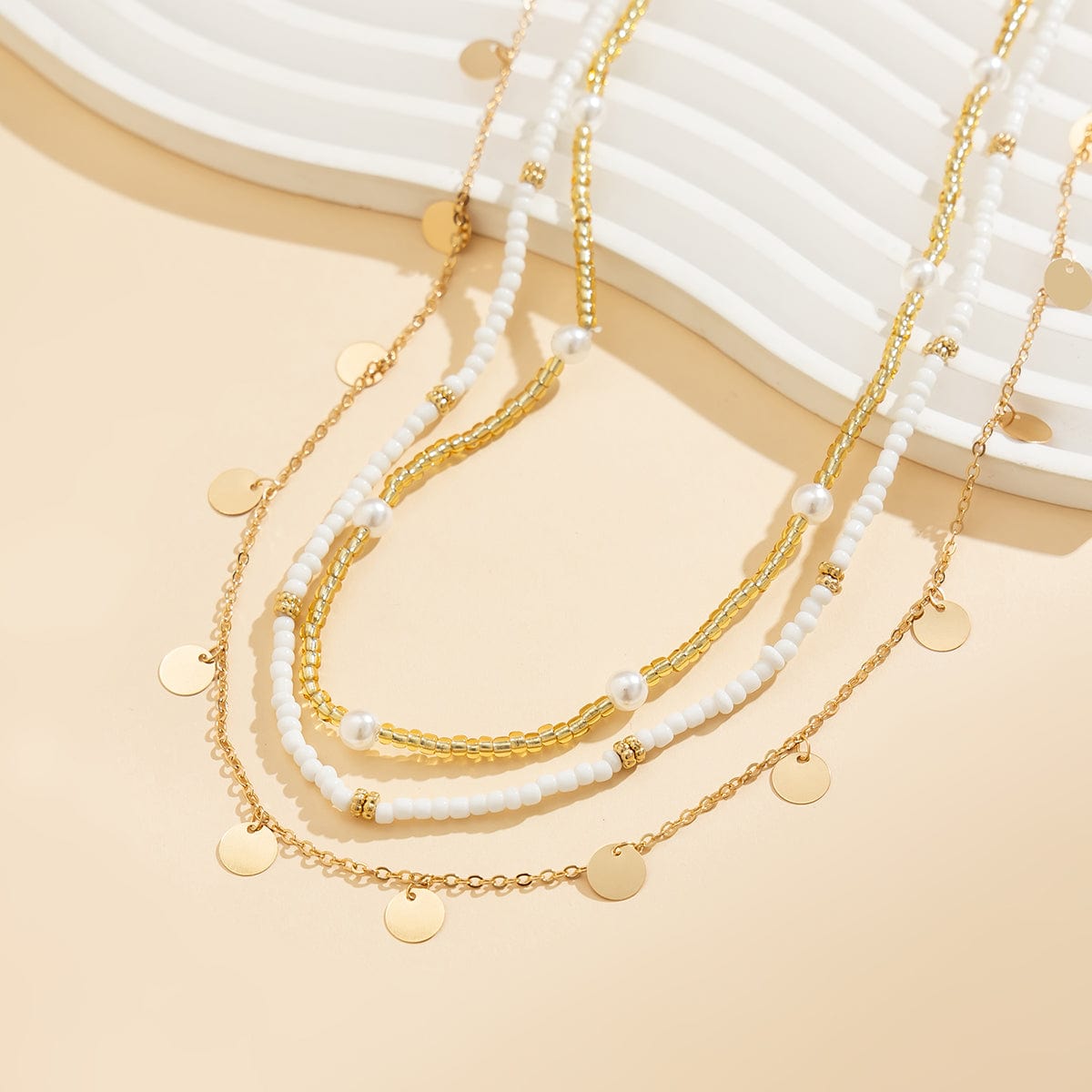 Boho Dainty Layered Sequin Tassel Beaded Belly Chain Set - ArtGalleryZen