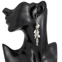 Thumbnail for Boho Fishbone Pearl Conch Shell Tassel Hoop Earrings - ArtGalleryZen
