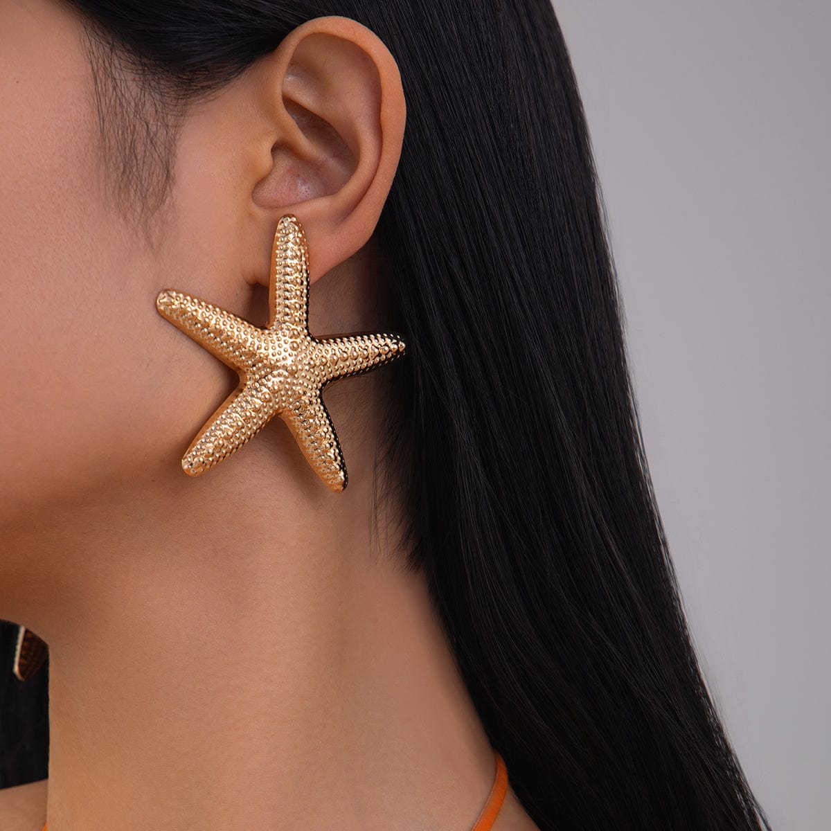Boho Gold Silver Plated Chunky Starfish Earrings - ArtGalleryZen