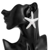 Thumbnail for Boho Gold Silver Plated Chunky Starfish Earrings - ArtGalleryZen