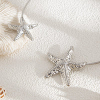 Thumbnail for Boho Gold Silver Plated Starfish Collar Necklace - ArtGalleryZen