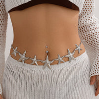 Thumbnail for Boho Gold Silver Plated Starfish Waist Chain - ArtGalleryZen