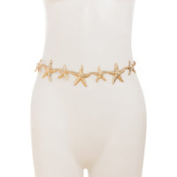 Thumbnail for Boho Gold Silver Plated Starfish Waist Chain - ArtGalleryZen