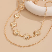Thumbnail for Boho Gold Silver Plated Sun Moon Waist Chain - ArtGalleryZen