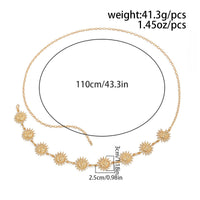 Thumbnail for Boho Gold Silver Plated Sun Moon Waist Chain - ArtGalleryZen
