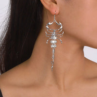 Thumbnail for Boho Gold Silver Tone Rhinestone Inlaid Scorpion Earrings - ArtGalleryZen
