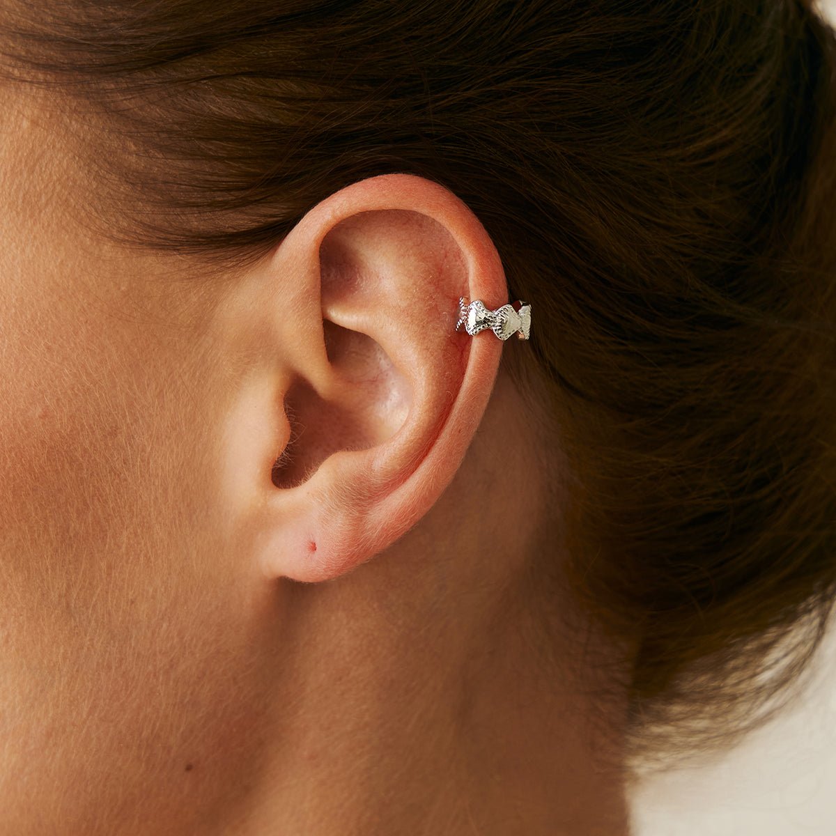Boho Gold Silver Tone Shell Ear Cuff Earring - ArtGalleryZen
