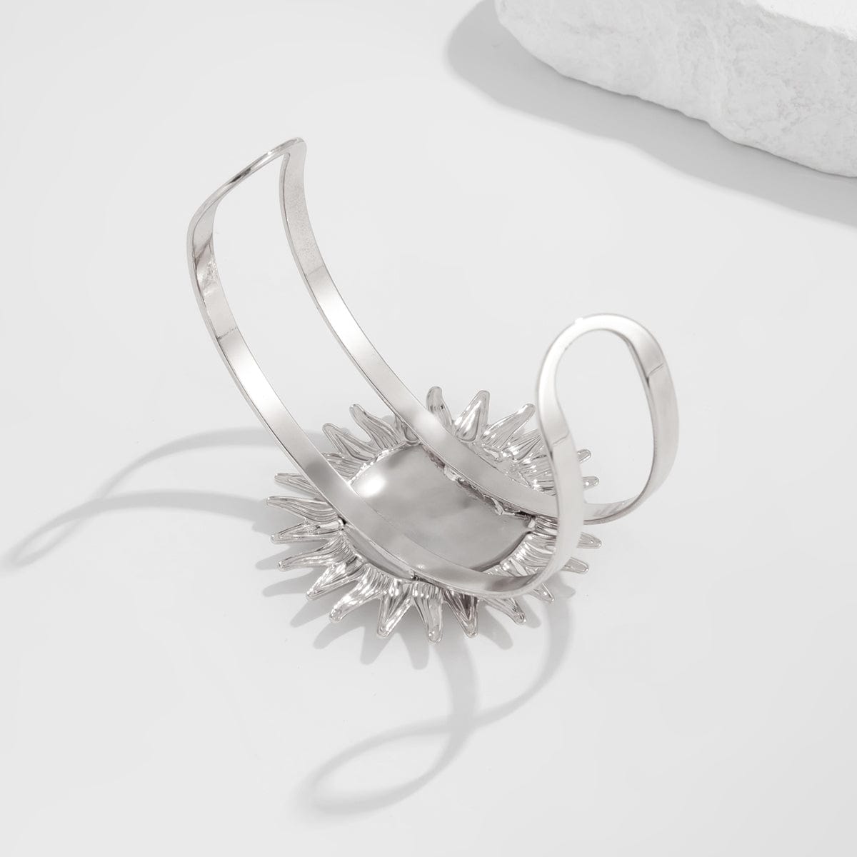 Boho Gold Silver Tone Sun Arm Cuff - ArtGalleryZen