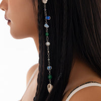 Thumbnail for Boho Irregular Crystal Stone Conch Pearl Chain Hair Braids Ring - ArtGalleryZen