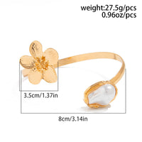 Thumbnail for Boho Irregular Pearl Flower Arm Cuff - ArtGalleryZen