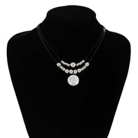 Thumbnail for Boho Irregular Pearl Pendant Wax Cord String Necklace - ArtGalleryZen