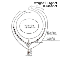 Thumbnail for Boho Layered Bull Boot Cowboy Hat Charm Ball Chain Necklace Set - ArtGalleryZen