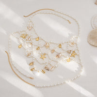 Thumbnail for Boho Layered Conch Starfish Pendant Pearl Waist Chain Body Chain Bra - ArtGalleryZen