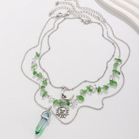 Thumbnail for Boho Layered Healing Crystal Sun Moon Pendant Turquoise Stone Necklace Set - ArtGalleryZen