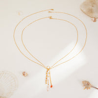 Thumbnail for Boho Layered Pearl Crystal Stone Tassel Bikini Body Chain - ArtGalleryZen