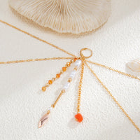 Thumbnail for Boho Layered Pearl Crystal Stone Tassel Bikini Body Chain - ArtGalleryZen