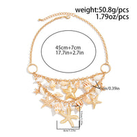 Thumbnail for Boho Layered Starfish Pearl Natural Conch Charm Necklace Bracelet - ArtGalleryZen