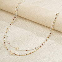 Thumbnail for Boho Layered Starfish Turtle Crystal Seed Beaded Belly Chain Set - ArtGalleryZen