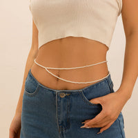 Thumbnail for Boho Minimalist Layered Pearl Waist Chain - ArtGalleryZen