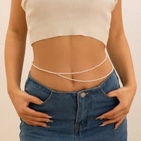 Thumbnail for Boho Minimalist Layered Pearl Waist Chain - ArtGalleryZen