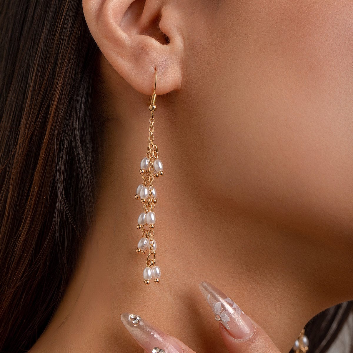 Boho Newly Dangling Pearl Tassel Earrings - ArtGalleryZen