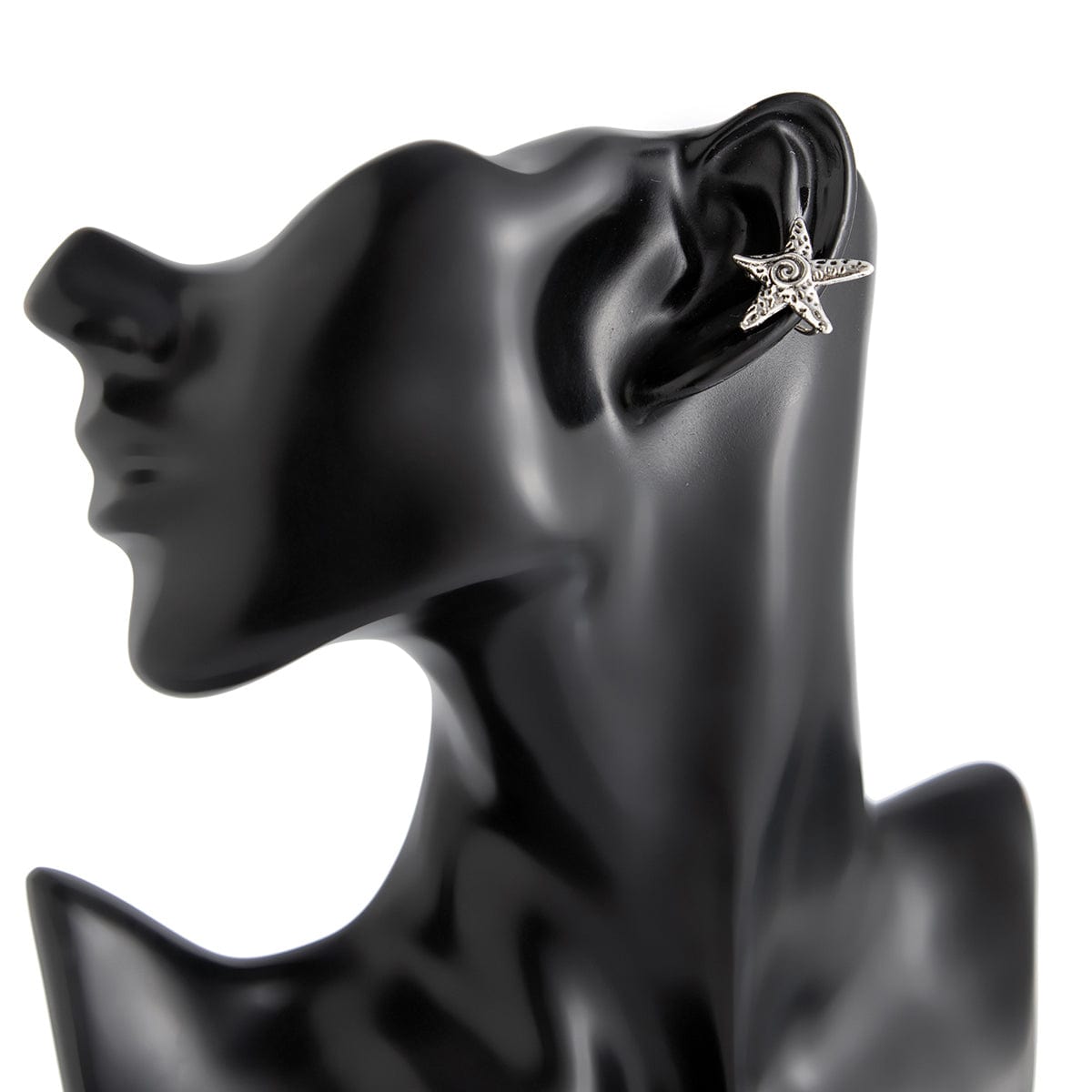 Boho Relief Spiral Starfish Ear Cuff Earring - ArtGalleryZen