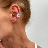 Thumbnail for Boho Relief Spiral Starfish Ear Cuff Earring - ArtGalleryZen