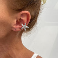 Thumbnail for Boho Relief Spiral Starfish Ear Cuff Earring - ArtGalleryZen