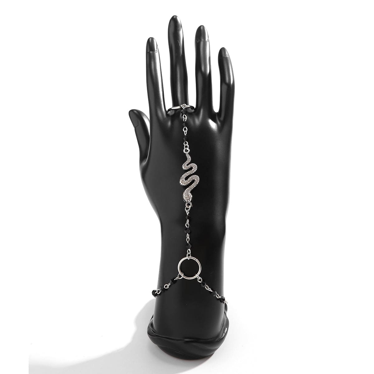 Boho Snake Finger Ring Chain Bracelet - ArtGalleryZen