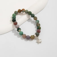 Thumbnail for Boho Star Pendant Chalcedony Beaded Bracelet - ArtGalleryZen