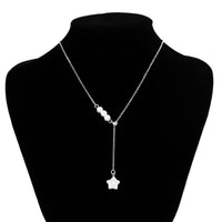 Thumbnail for Boho Star Pendant Pearl Chain Y Necklace - ArtGalleryZen