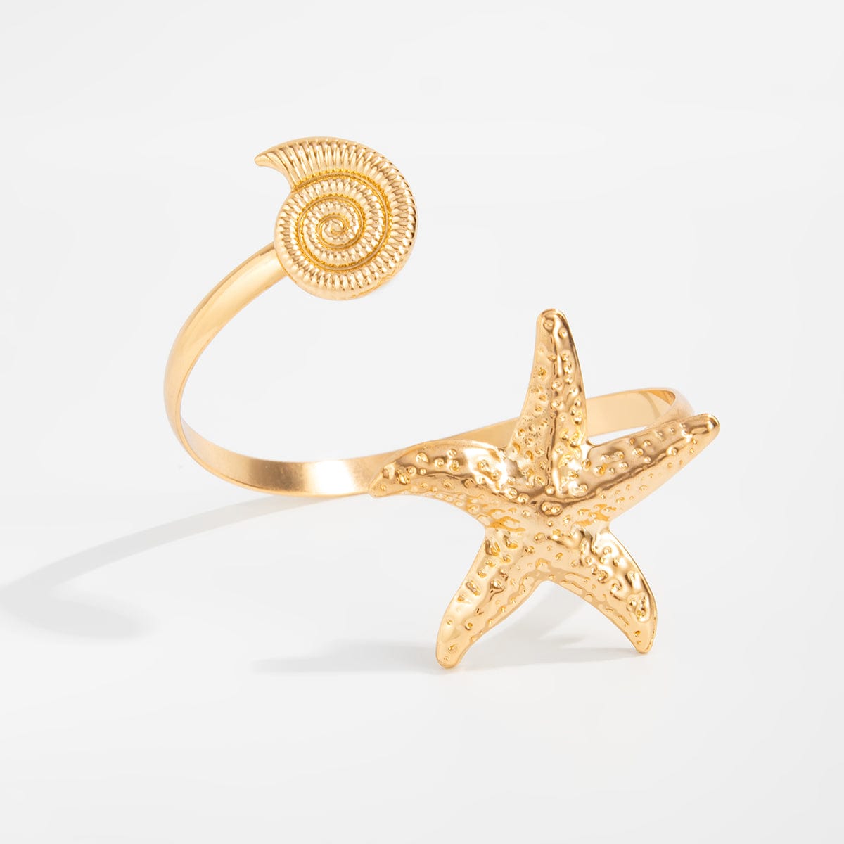 Boho Starfish Conch Arm Cuff - ArtGalleryZen