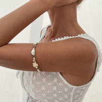 Thumbnail for Boho Starfish Conch Turtle Crystal Arm Cuff - ArtGalleryZen
