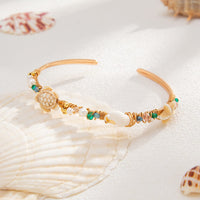 Thumbnail for Boho Starfish Conch Turtle Crystal Arm Cuff - ArtGalleryZen