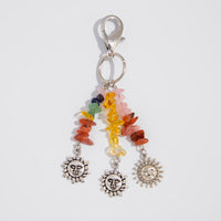 Thumbnail for Boho Sun Pendant Colorful Turquoise Stone Chain Keychain - ArtGalleryZen