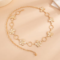 Thumbnail for Boho Textured Flower Hoop Waist Chain - ArtGalleryZen
