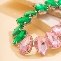 Thumbnail for Boho Two Tone CZ Inlaid Waterdrop Choker Necklace - ArtGalleryZen